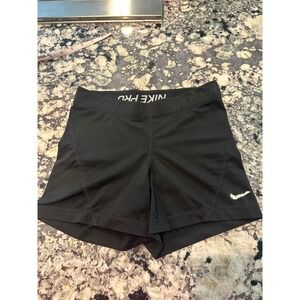 Nike Pro Womens Compression Shorts Black Training Volleyball 889577-010 Small